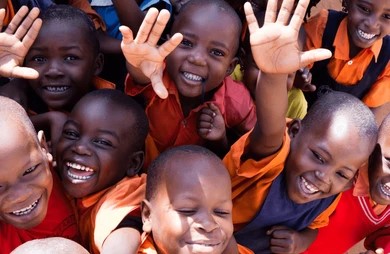 Waving kids